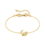 Nomination Dreams Beats CZ Moon Bracelet, Sterling Silver Gold Plated