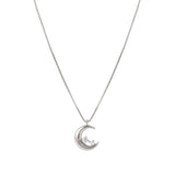 Nomination Dreams Beats CZ Moon Necklace, Sterling Silver