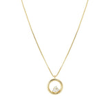 Nomination Dreams Beats CZ Circle Necklace, Sterling Silver Gold Plated