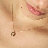 Nomination Dreams Beats CZ Circle Necklace, Sterling Silver Gold Plated