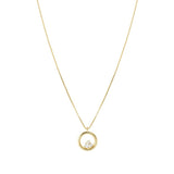 Nomination Dreams Beats CZ Circle Necklace, Sterling Silver Gold Plated