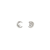Nomination Dreams Beats CZ Moon Stud Earrings, Sterling Silver