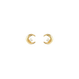 Nomination Dreams Beats CZ Moon Stud Earrings, Sterling Silver Gold Plated