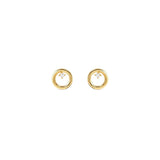 Nomination Dreams Beats CZ Circle Stud Earrings, Sterling Silver Gold Plated
