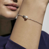 Nomination Pearls Loop CZ Heart Bracelet, Sterling Silver