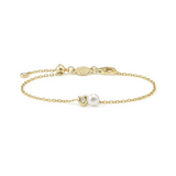 Nomination Pearls Loop CZ Heart Bracelet, Sterling Silver Gold Plated