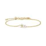 Nomination Pearls Loop CZ Star Bracelet, Sterling Silver Gold Plated
