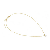 Nomination Pearls Loop CZ Heart Necklace, Sterling Silver Gold Plated