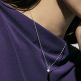 Nomination Pearls Loop CZ Solitaire Necklace, Sterling Silver