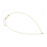 Nomination Pearls Loop CZ Solitaire Necklace, Sterling Silver Gold Plated