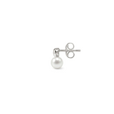 Nomination Pearls Loop CZ Heart Stud Earrings, Sterling Silver