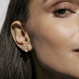 Nomination Pearls Loop CZ Star Stud Earrings, Sterling Silver