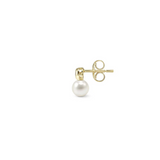 Nomination Pearls Loop CZ Star Stud Earrings, Sterling Silver Gold Plated