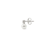 Nomination Pearls Loop CZ Solitaire Stud Earrings, Sterling Silver