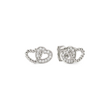 Nomination Due Battiti 'Two Heartbeats' Stud Earrings, Sterling Silver CZ