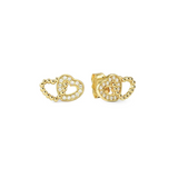 Nomination Due Battiti 'Two Heartbeats' Stud Earrings, Sterling Silver Gold Plated