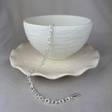 Sterling Silver Angle Filed Trace Link Bracelet