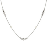 Nomination Siren Dream Beaded Pearl Necklace, Sterling Silver CZ