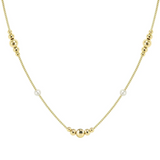 Nomination Siren Dream Beaded Pearl Necklace, Sterling Silver Gold Plated
