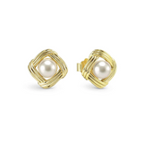 Nomination Siren Dream Vintage Pearl Stud Earrings, Sterling Silver Gold Plated