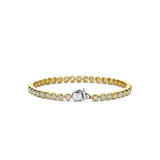 Ti Sento Sterling Silver Round Tennis CZ Bracelet Golden 4mm