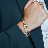 Ti Sento Sterling Silver Round Tennis CZ Bracelet Golden 4mm