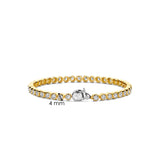 Ti Sento Sterling Silver Round Tennis CZ Bracelet Golden 4mm