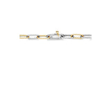 Ti Sento Sterling Silver Signature Closed Forever Chain Bracelet Bicolour
