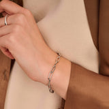 Ti Sento Sterling Silver Signature Closed Forever Chain Bracelet