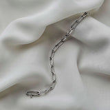 Ti Sento Sterling Silver Signature Closed Forever Chain Bracelet