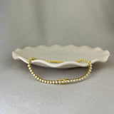 18ct Yellow Gold Diamond Bezel Set Tennis Bracelet 1.00ct