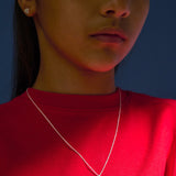 Little Star Luxe Platinum Plated Sirius Diamond Heart Necklace