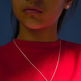 Little Star Luxe Platinum Plated Sirius Diamond Heart Necklace