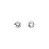 Dew Small Round Cubic Zirconia Stud Earrings