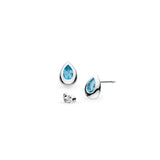 Kit Heath Coast Pebble Blue Topaz Stud Earrings