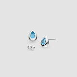 Kit Heath Coast Pebble Blue Topaz Stud Earrings
