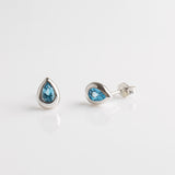 Kit Heath Coast Pebble Blue Topaz Stud Earrings