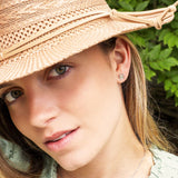 Kit Heath Blossom Wood Rose Stud Earrings