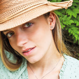 Kit Heath Blossom Wood Rose Stud Earrings