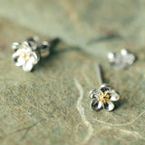Kit Heath Blossom Wood Rose Stud Earrings