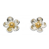 Kit Heath Blossom Wood Rose Stud Earrings