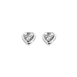 Dew Heart Cubic Zirconia Stud Earrings