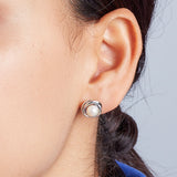 Kit Heath Bevel Trilogy Pearl Stud Earrings