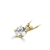 18ct Yellow Gold Diamond Solitaire Brilliant Cut Four Claw Pendant 0.23ct