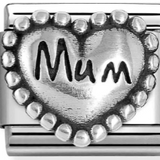 Nomination Classic Silver Mum Heart With Dots Charm