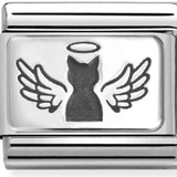 Nomination Classic Sterling Silver Angel Cat Charm