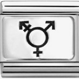 Nomination Classic Sterling Silver Transgender Charm