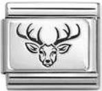 Nomination Classic Sterling Silver Stag Head Charm