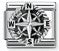 Nomination Classic Sterling Silver Wind Rose Compass Charm