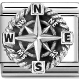 Nomination Classic Sterling Silver Wind Rose Compass Charm